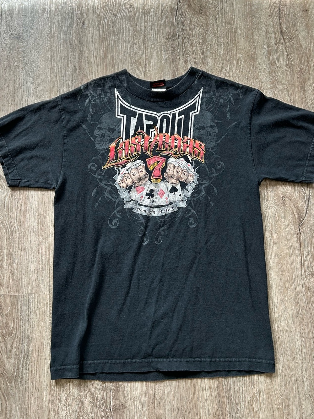 VTG Y2k Tapout Black Short-Sleeve Graphic Tee Casino Las Vegas UFC